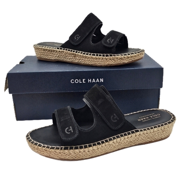Cole Haan Shoes - Cole Haan Womens Zerogrand Cloudfeel Sandals Espadrille Slide Black Size 8.5